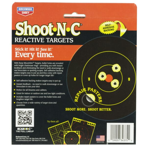 240-Pack 3" B/C SHT-N-C Round Bullseye Target - Image 3