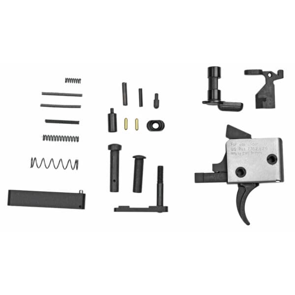 Ceramic Coated AR-15 Lower Parts Kit with Curved Trigger