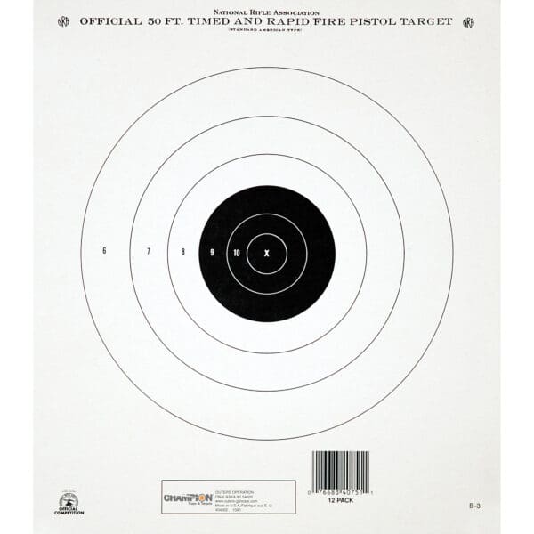 Champion NRA GB3 50FT Target and Training/Field Target/Quiet 12-Pack