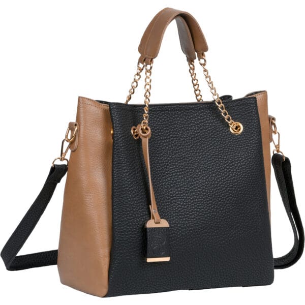 Bulldog Black/Tan Tote Purse with Holster - Stylish and Functional