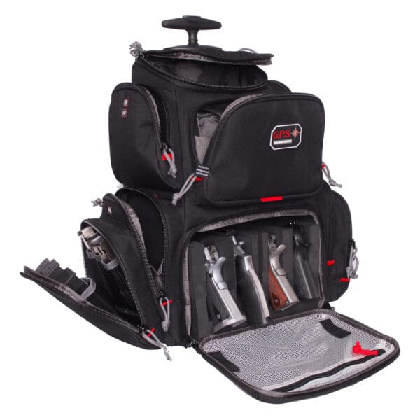 Compact GPS Rolling Handgunner Backpack for Easy Transport