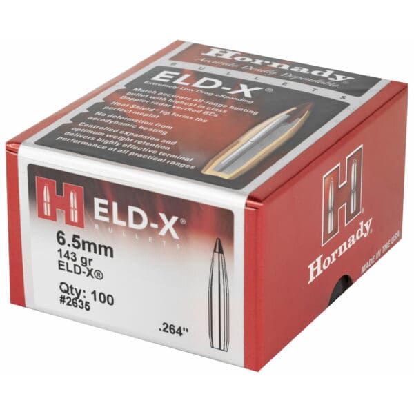 Hornady ELD-X 6.5mm .264 143gr Bullets 100ct Box - Image 3