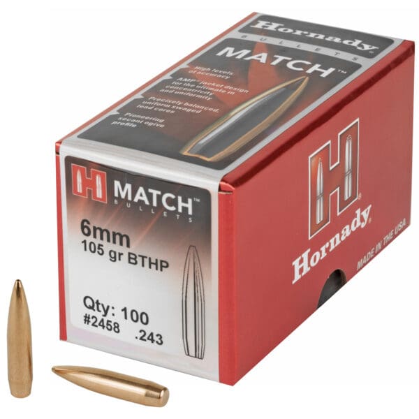 Hornady Match 6MM .243 105GR 100CT Rifle Bullets