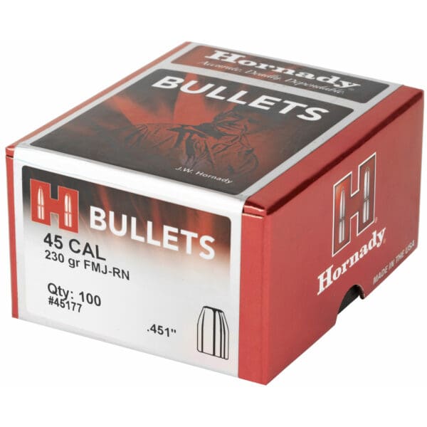 Hornady FMJ-RN 45 Cal .451 230gr 100ct Ammunition - Image 3