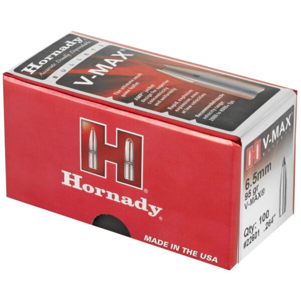 Hornady V-MAX 6.5mm .264 95gr 100ct Bullets - Image 3