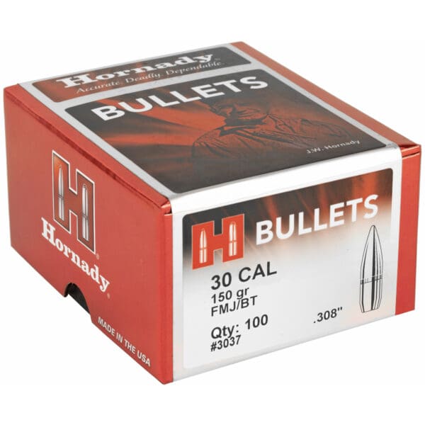 Hornady FMJ-BT 30CAL .308 150GR 100CT Rifle Bullets - Image 2