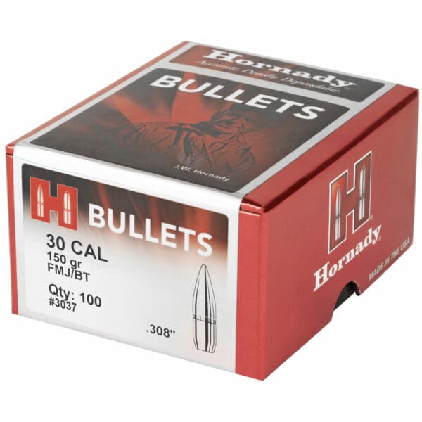 Hornady FMJ-BT 30CAL .308 150GR 100CT Rifle Bullets - Image 3