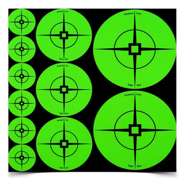 Green Assortment B/C Target Spots for Shooting Practice