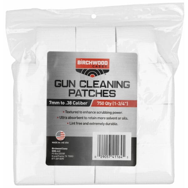 750-Pack B/C Patches 1-3/4" for 7mm to .38 Caliber Firearms