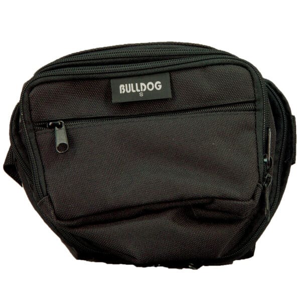 Black Small Bulldog Fanny Pack Holster for Hands-Free Convenience