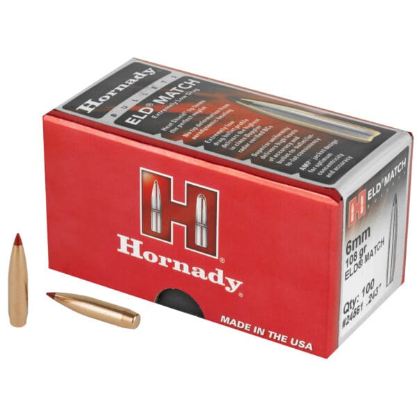 Hornady ELD-M 6mm .243 108gr 100ct Bullets