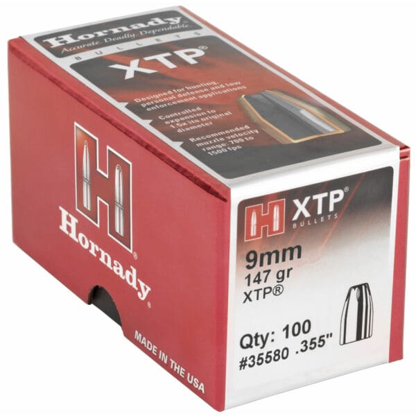 Hornady XTP 9mm 147gr Bullets 100 Count Pack - Image 2