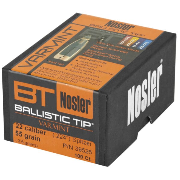 Nosler 22 Caliber 55gr 100ct Bullets - Premium Quality Ammo Components - Image 3