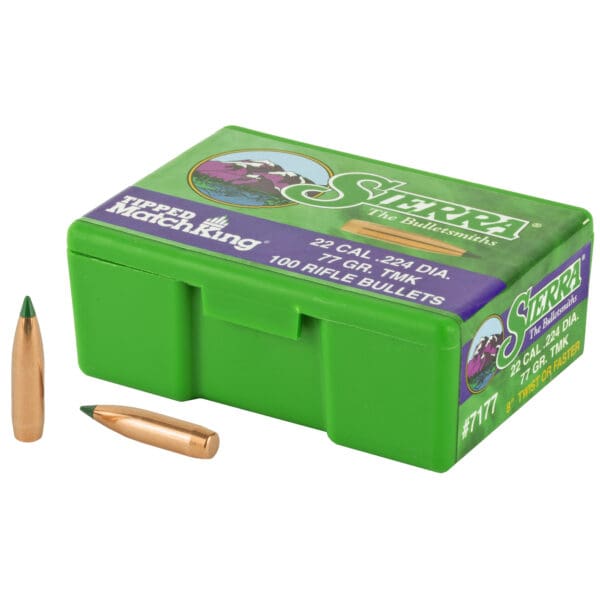 Sierra Tipped MK .224 77gr Bullets - 100ct Pack