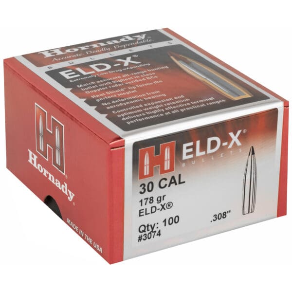 Hornady ELD-X 30CAL .308 178GR Bullets - 100 Count Pack - Image 2