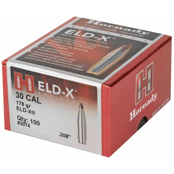 Hornady ELD-X 30CAL .308 178GR Bullets - 100 Count Pack - Image 3