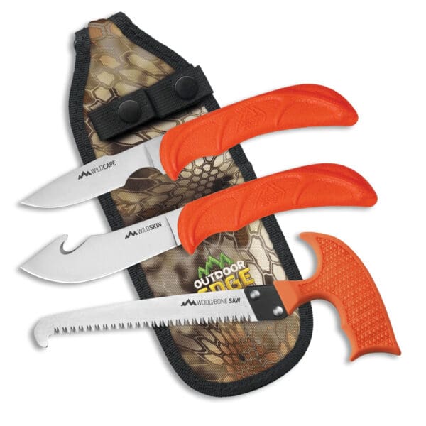 OD EDGE Wildguide Skinner/Caper/Saw Set - Outdoor Hunting Knives