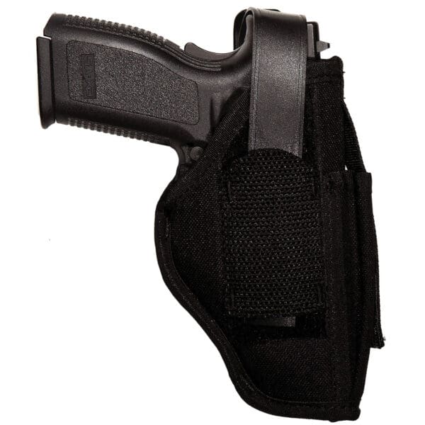 Ambidextrous Hip Holster with Pouch, Size 15, Black - U/M