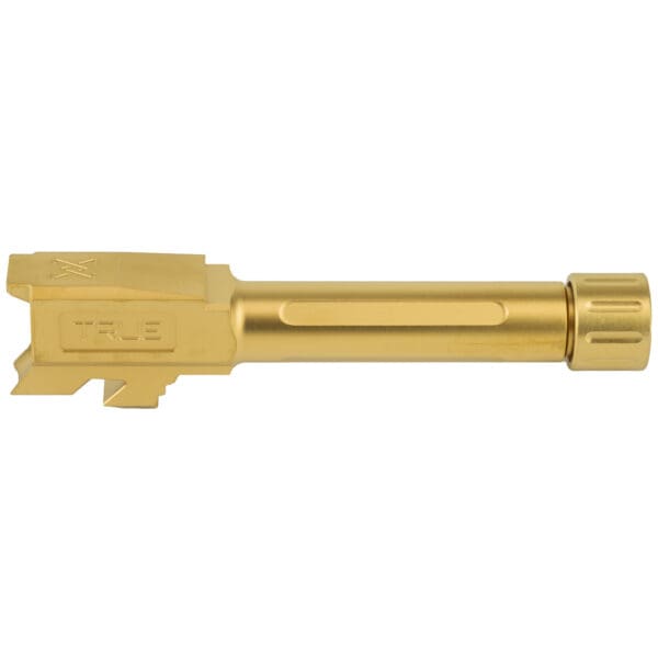 True Precision Barrel for Glock 43 Gold TIN Coated Black - Image 3