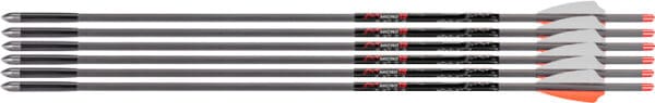 19.5" Aluminum Nock Micro Bolt Crossbow Bolts 6-Pack for .166" Axe