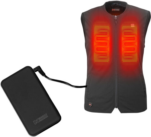 Black Unisex Large Heated Vest for Mobile Warming Technology - Image 2