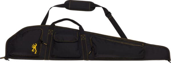 52" Shotgun Case Black/Gold with Sling, Browning Buck Mark Logo