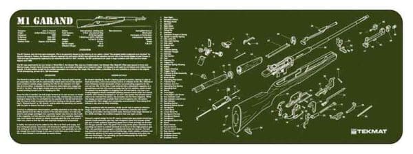 12"X36" M1 Garand Olive Drab TekMat Armorers Bench Mat