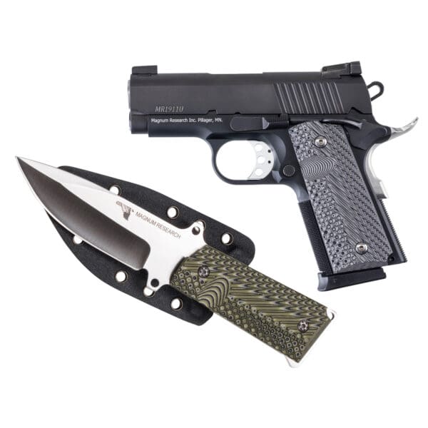 DE 1911 45ACP 3" 6RD Black Full-Size Pistol with Knife