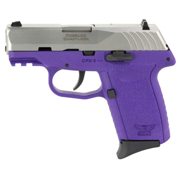 SCCY CPX-2 G3 9MM 3.1" Compact Pistol 10 Round Silver/Purple