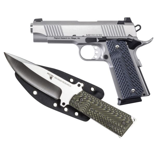 DE 1911 45ACP 4.33" 8RD SS FS W/KNFE