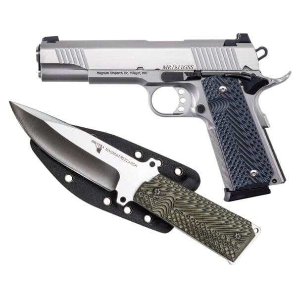 DE 1911 45ACP 5" 8RD STS FS W/ KNIFE