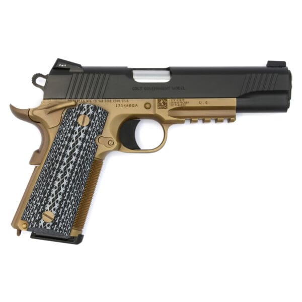 Colt CQB Government 45ACP 5" 8-Round Black/FDE Handgun - Image 2