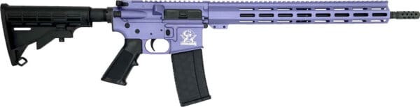 16" Nitride Barrel GLFA AR15 Rifle 223 Wylde in Wild Orchid Color