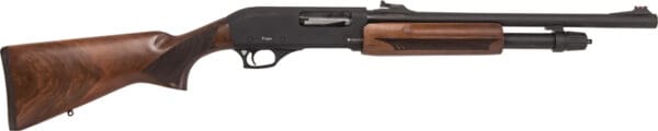 12GA 18.5" Pump Action Shotgun with Blued/Walnut Finish - Image 2